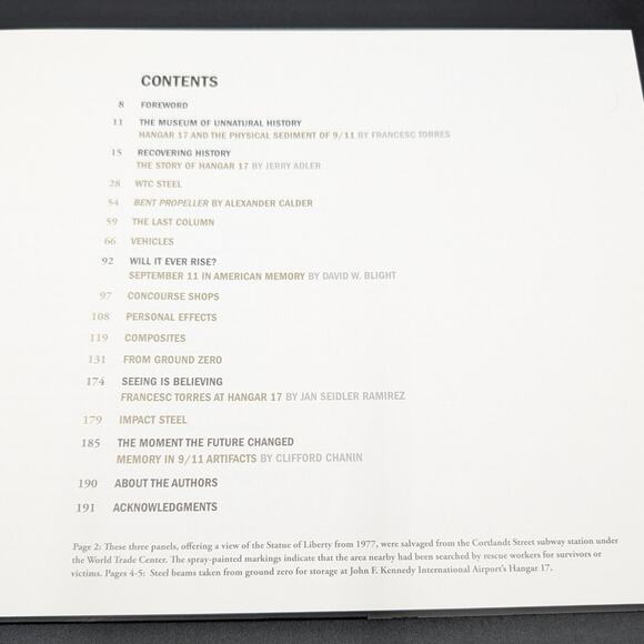 Memory Remains 9/11 Artifacts at Hangar 17 Book Hardcover Twin Towers Torres - Picture 14 of 16